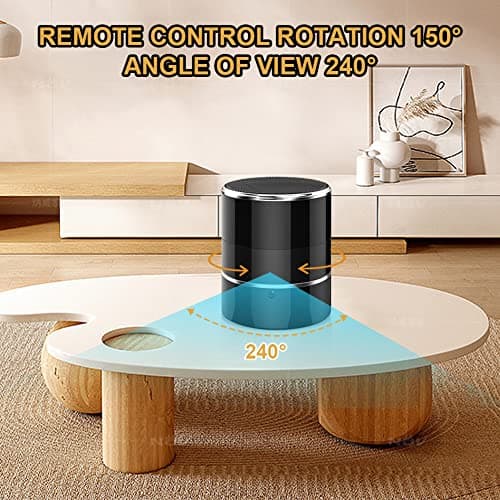 CHEJZVAY Security Camera in Bluetooth Speaker with 240°Viewing Angle,Motion Activated,Indoor Security Cameras Wireless with Cell Phone App, camaras espias ocultas 1080P for Home Security(2.4/5Ghz) 4