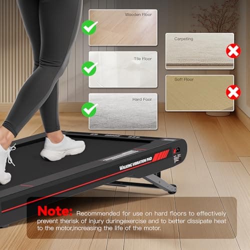 Sperax Walking Vibration Pad with Manual Incline,4-in-1 Under Desk Treadmill with APP Vibration Machine, Suitable for Home and Office use 8