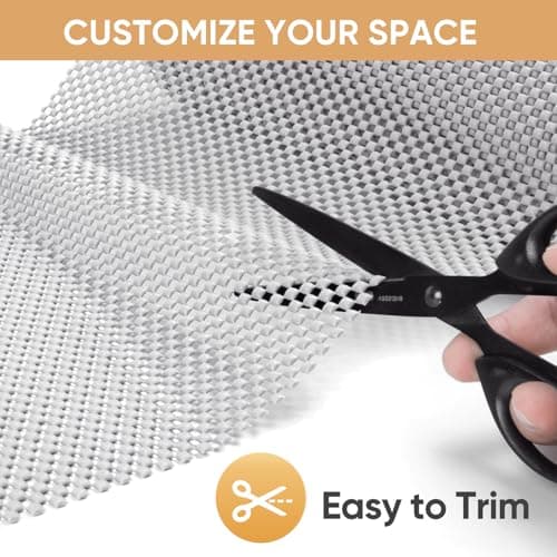 BALEINE Cabinet Liner, 12 in x 20 Ft Drawer and Shelf Liner for Kitchen Cabinets Non-Adhesive, Non-Slip Protect Desks, Cupboard, Drawers, Shelves, Tableware (Gray) 6