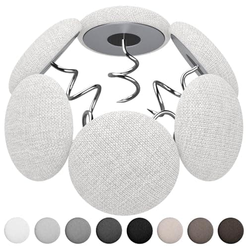 12 Colors Fabric Covered Button Twist Pins Dust Ruffle Pins- for Sofa，Upholstery，Armchair Caddies, Armrest Covers,Bed Skirts, Slipcovers, Headliners (12, Rice White)