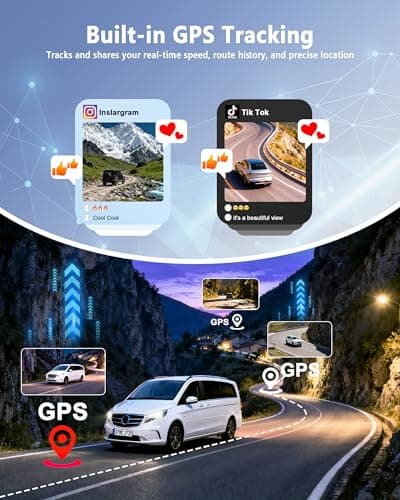 4K+2K+2K 3 Channel Dash Cam Front and Rear, 128GB Card Included, Dash Camera for Cars 5.8G/2.4G Dual Wifi, Built-in GPS, Night Vision, WDR, 170°Wide Angle, G-Sensor Emergency Lock, 24H Parking Monitor 7