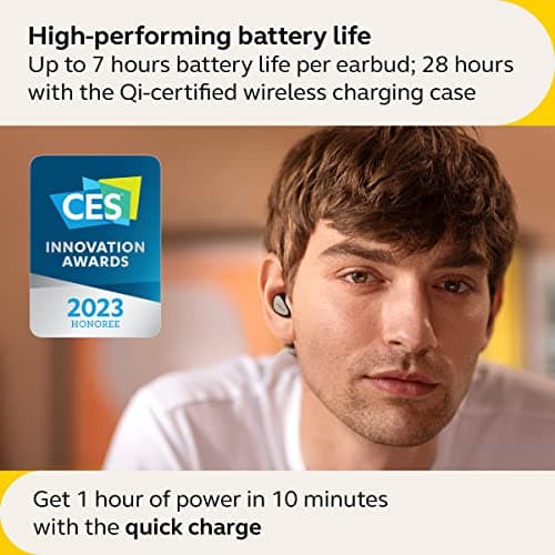 Jabra Elite 5 True Wireless in-Ear Bluetooth Earbuds - Hybrid Active Noise Cancellation (ANC), 6 Built-in Microphones for Clear Calls, Small Ergonomic Fit and 6mm Speakers - Titanium Black 5