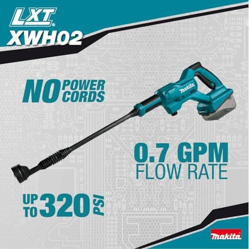 Makita XWH02Z 18V LXT® Cordless 320 PSI 0.7 GPM Power Cleaner, Tool Only 3