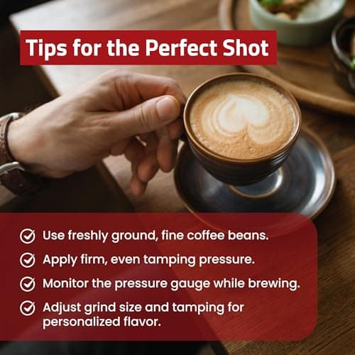 La Pavoni PC-16 Professional Espresso Machine - 16-Cup Capacity Lever Espresso Maker - Chrome Finish- Solid Brass 38oz Boiler - Dual Frothing Systems & Mounted Pressure Gauge - Made in Italy 7