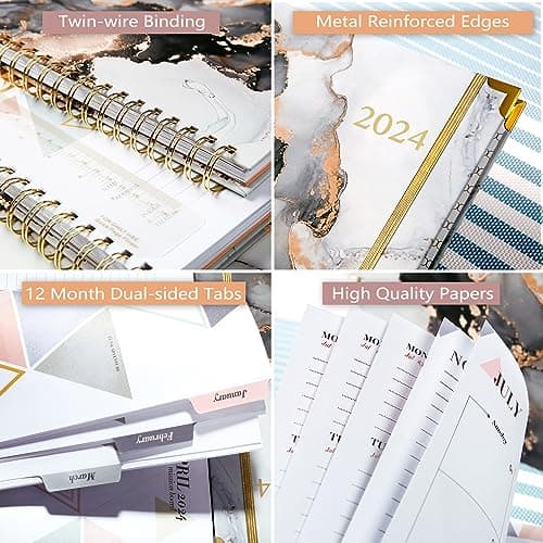 Waterink 2024 Planner - Jan. to Dec. 2024, Large Weekly & Monthly Planner, 8" x 10" - Waterink 7