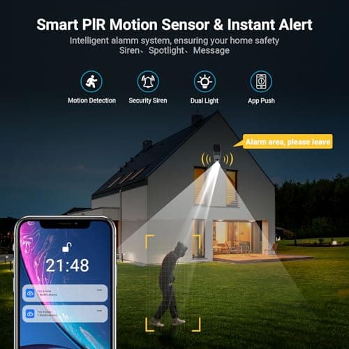 4G LTE Cellular Security Camera, 4MP Solar Camera Outdoor Wireless No Internet Needed, No WiFi Security Camera with PIR Motion Detection,2-Way Talk,IP66 Waterproof,Color Night Vision,SIM Card Included 6