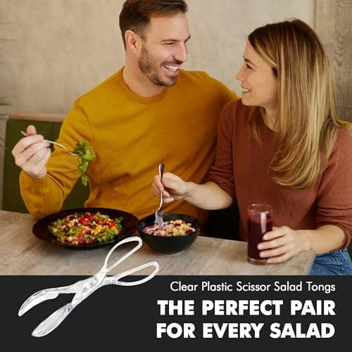 Chef Craft Premium Salad Scissor Tongs, 11.25 inch, Clear 7