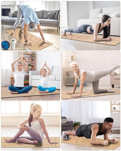 Eco-friendly Cork Yoga Mat - Natural Material Mat for Hot Yoga, Pilates with Superior Cushioning and Anti-Slip. Perfect Size 71" x 26" x 0.2" for Comfortable and Safe Home Practice 7