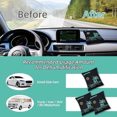 Wisesorb 500g x 2pcs Rechargeable Desiccant Packs, Reusable Car Dehumidifier, Microwave Reactivated Silica Gel Packets Moisture Absorber with Color Indicating for Safe Closet Basement Garage 5