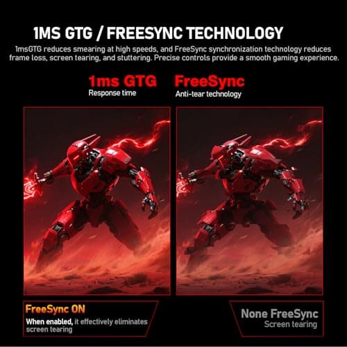 Gawfolk 27 inch IPS PC Screen, 4K Gaming Monitor 144Hz, 1ms, FreeSync, 128% sRGB, 178° Wide Viewing Angle, HDMI 2.1, DisplayPort,Height-Adjustable and Swivel,75 * 75MM Wall Mount Compatible - Black 5