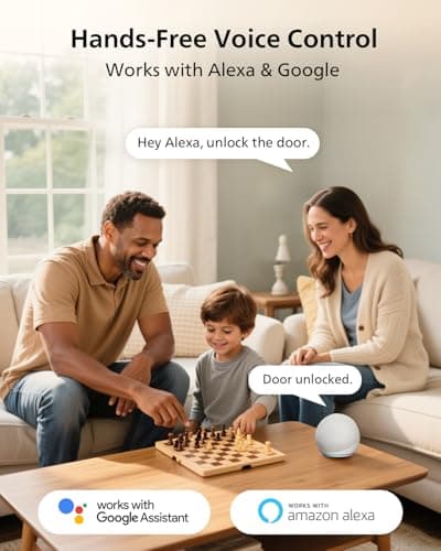 Philips Wi-Fi Smart Door Lock with Handle, Keyless Entry Door Lock for Front Door Lock Set with App Remote Control, Fingerprint Door Handle Lock, Touchscreen Keypad Lever Lock Front Door Handle 6