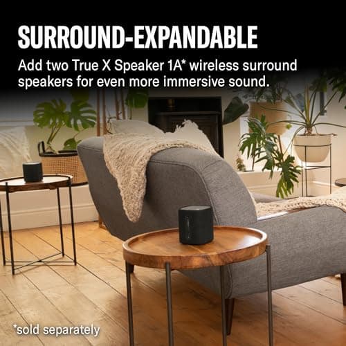 Yamaha True X Bar 40A Dolby Atmos Sound Bar with Built-in Subwoofers, Wi-Fi, Music Streaming, Optional Wireless Subwoofer and Surrounds (Black) 6