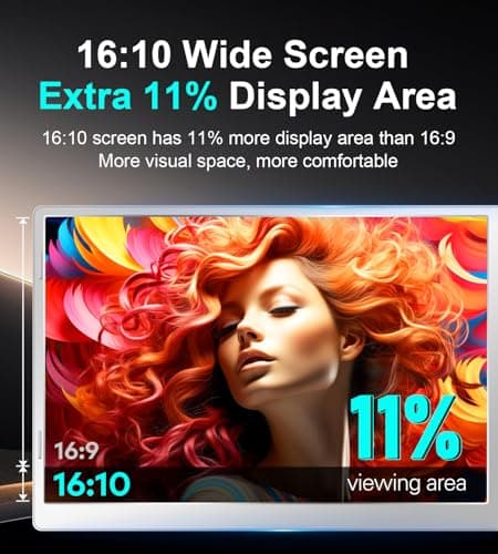 16" Laptop Screen Extender, 1200P FHD Triple Portable Laptop Monitor Extender for 12"-18.5" Laptops, 16:10 Aspect Ratio Rotation Screen, Compatible with MacOS, Wins, Chrome, Surface 6