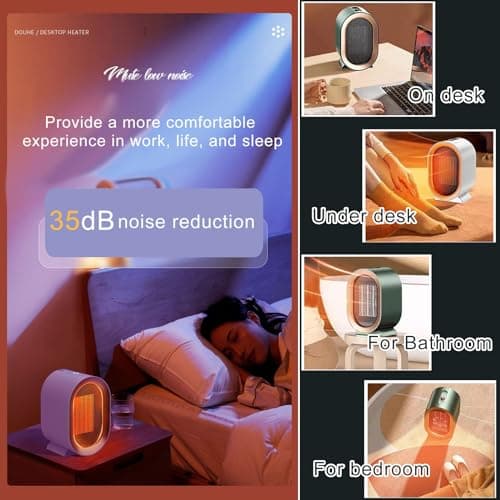electric space heaters for indoor use: plug in portable small room personal heater with fan for bedroom bathroom | 1200 watt mini heater for office under desk table quiet handy 300 sq ft air heat 7