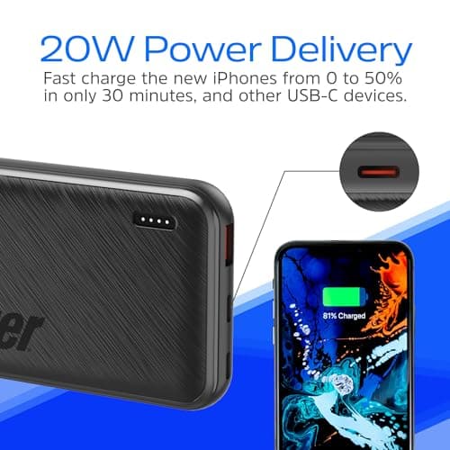 Energizer 10000mAh Poratable Charger Fast Charging 22.5W Power Bank with 3 Outputs Battery Pack Charger for iPhone 16 15 14 13 12, Samsung, Google, iPad, Tablet and More_UE10055PQ 5