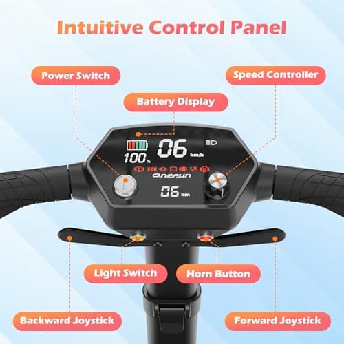 37.5lb Lightweight Mobility Scooter for Seniors & Adults - Cruise & Airline Approved, Removable Lithium Battery, Foldable Portable Travel Motorized Scooter, No Assembly Needed, 12.4Miles Range, Black 7