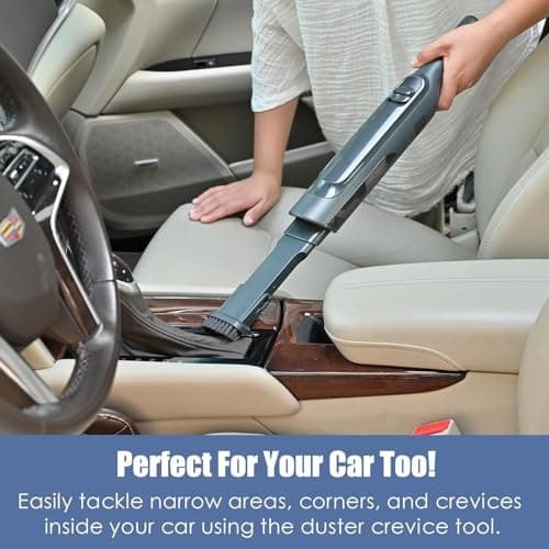 PROMOMO Handheld Vacuum Cordless, Super Lightweight 1.4lb with Powerful Suction, Charging Dock, Single Touch Empty and Detachable Dust Cup, Portable Mini Car Vac for Home Pet Car 6
