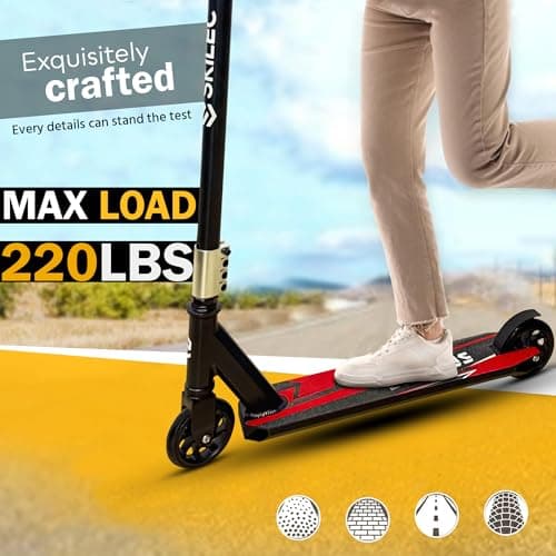 SKILEC Pro Scooter Genius 4.0 - Pro Scooters for Teens, Adults and Kids - Cool Trick Scooters for Stunts, Freestyle Stunt Scooter, BMX Scooter, 220LBS 7