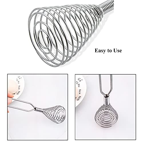 Stainless Steel Spring Coil Whisk Wire Whip Cream Egg Beater Gravy Cream Hand Mixer Kitchen Tool Accessories For Mixing, Blending, Beating, Stirring, Cooking 6