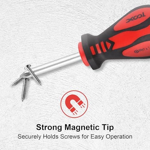 XOOL 18 PCS Magnetic Screwdriver Set with Case, 7 Phillips and 9 Slotted Tips, Professional Cushion Grip Screwdriver Non-Slip for Repair Home Improvement Craft 5