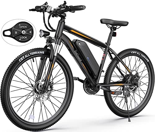Wooken Electric Bike for Adults with Peak 750W Motor, 27.5'' Ebike with 48V 499WH Removable Battery, Up to 55 Miles Electric Mountain Bike, 21.6MPH Adults Electric Bicycle with LCD Display, 21 Speed