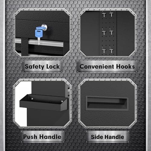 INTERGREAT Rolling Tool Chest with Wheels and 5 Drawers, Detachable Tool Cabinet with Lock for Garage, Locking Mechanic Tool Cart with Black Liner for Warehouse, Workshop, High Capacity 5