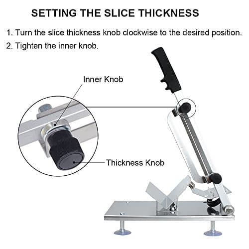 Manual Frozen Meat Slicer, befen Upgraded Stainless Steel Meat Cutter Beef Mutton Roll for Hot Pot KBBQ Food Slicer Slicing Machine for Home Cooking of Hot Pot Shabu Shabu BBQ 5