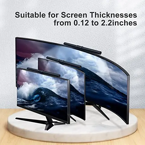 Colorpanda Monitor Light Bar, Fit for Curved/Flat Monitor, Eye-Care USB Reading LED Task Lamp with Touch Control, No Screen Glare Dimmable Desk Lamp Computer Monitor Light Bar for Screen Home Office 8