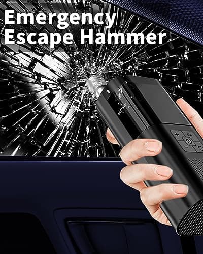 Tire Inflator Portable Air Compressor, Air Pump for Car Tires 150PSI Cordless Air Compressor Portable With Pressure Gauge, 12V DC Tire Pump for Car Motorcycle Bicycle, Car Accessories 8