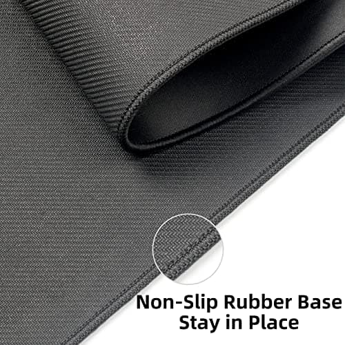 Wolaile Large Mouse Pad, 36x17 in Gaming Mouse Mat,Waterproof and Non-Slip Desktop Pad for Computer Keyboard,Black,XL 5