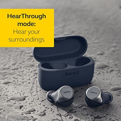 Jabra Elite Active 75t True Wireless Bluetooth, Navy – Earbuds for Running and Sport, Charging Case Included, 24 Hour Battery, Active Noise Cancelling Earbuds 5