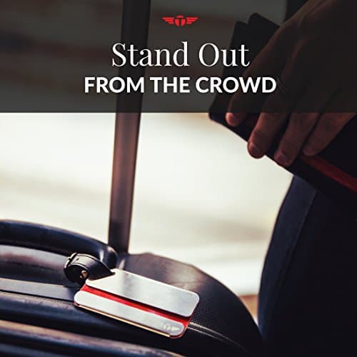 Original Indestructible Luggage Tags for Travel Stand Out with Stainless Steel Privacy Personalized Luggage Tags with Free Smart Bag Tag Recovery Included (Two Pack) 7