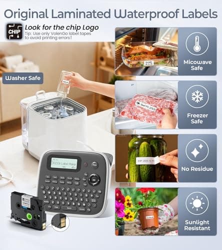 VolenGo Label Maker Machine with Tape, Label Maker Waterproof Labels 12mm, D210s Laminated Labeler Machine, Multi Icons Borders & One-Touch Keys, Labelmaker for Home Use/School Office Supplies 2