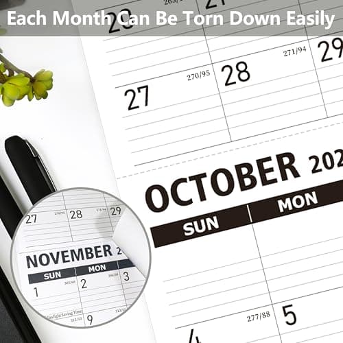 GuassLee Wall Calendar 2026, 12 Month Wall Calendar 2026 Vertical Runs From Jan 2026 to Dec 2026, 26"x12" Large Monthly Planner Wall with Big Numbers for Home Office Planning & Scheduling 5