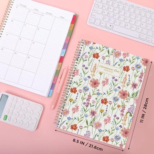 SKYDUE Appointment Book 2025-2026, Academic Hourly Planner from July 2025 - June 2026, 8.5" X 11" Weekly & Monthly Schedule Planner with 15-Minute Interval- Perfect for Daily Planning 5