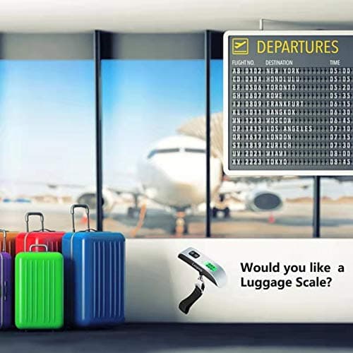 Digital Hanging Luggage Scale with Backlit for Travel, Portable Handheld Suitcase Weight Scale with Hook, 110 Pounds, Battery Included 6