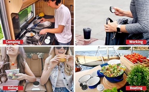 SIGNORAWARE Salt and Pepper Shakers Moisture Proof Set of 2 Small Mini Salt Shaker to go Camping Picnic Outdoors Kitchen Lunch Boxes Travel Spice Set Clear with Red Covers Plastic Airtight Dispenser 5