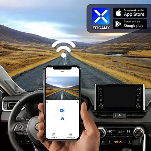 Fitcamx Front 4K+Rear 1080P Dash Cam Adapts for Toyota RAV4 2022-2025 (Model B/with Vents on Cover), Integrated OEM Look, WiFi & APP, Dual HD Video, Loop Recording, G-Sensor, Easy to Use, 128GB Card 5