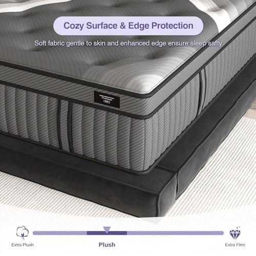 Lechepus Queen Mattress, 14Inch Plush Soft Memory Foam Hybrid Mattress, Queen Size Memory Foam with Pocket Spring Mattresses, Supportive Mattress in Box for Pressure Relief, CertiPUR-US, 10 Years 5