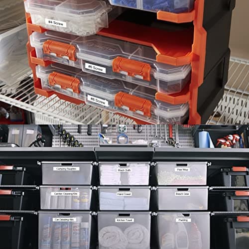 SUPVAN LP5120M Label Maker Machine with Keyboard & AC Adapter, Waterproof Thermal Transfer Label Printer with Ik+ Icons for Garage, Home, Office Organization 7