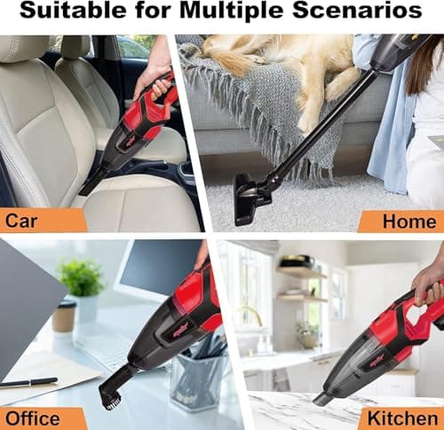 MaxMore 120W Cordless Handheld Vacuum Cleaner Compatible with Milwaukee 18V Battery (Tool Only) Portable Stick Vacuum for Home Hard Floor Carpet Car Pet Hair Cleaning 6