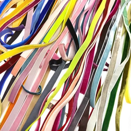 Chenkou Craft 30 Yards 3/8" Velvet Ribbon Total 30 Colors Assorted Lots Bulk (Multicolored, 3/8"(10mm)) 6