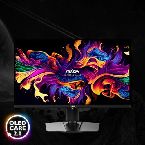 msi MAG 271QP QD-OLED X28 27-inch 2560 x 1440 (QHD) Gaming Monitor, 280Hz, Adaptive-Sync, HDR Ready, HDMI, VGA Port, VESA Mountable, Tilt, 4-Side Slim Bezel, 0.03ms, Black 7