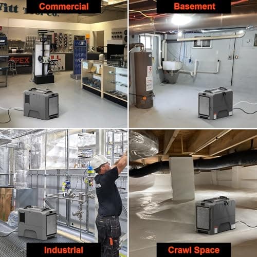 Abestorm LGR Commercial Dehumidifier, 180 PPD Crawl Space Dehumidifier with Pump, Drain Hose, Auto Defrosting Dehumidifiers for Crawl Space, Large Space, Basement, Industrial Use 6