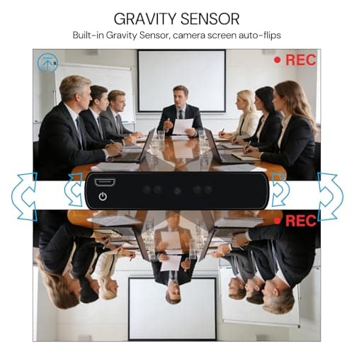 MINGYY Hidden Camera Spy Camera No WiFi Needed Nanny Cam Portable Mini Cameras 20 Hours Continuous Record for Home Security with Night Vision Motion Detection Gravity Sensor 1080P HD No Audio 7