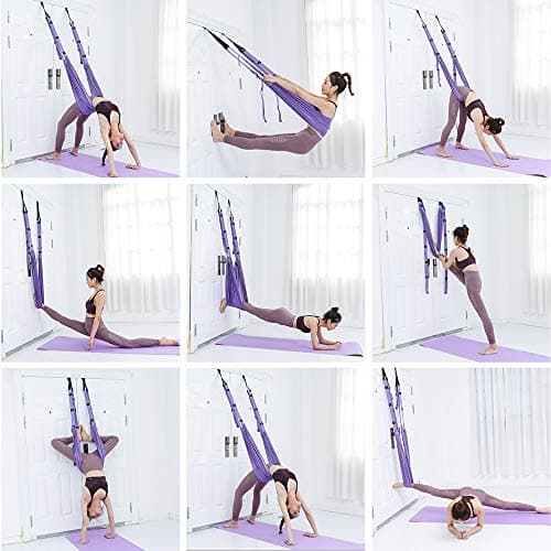 Leg Stretcher Strap, Stretching Equipment with Door Anchor Flexibility Trainer Backbend Assist for Dance Aerial Yoga Ballet Leg Stretching Exercise 6