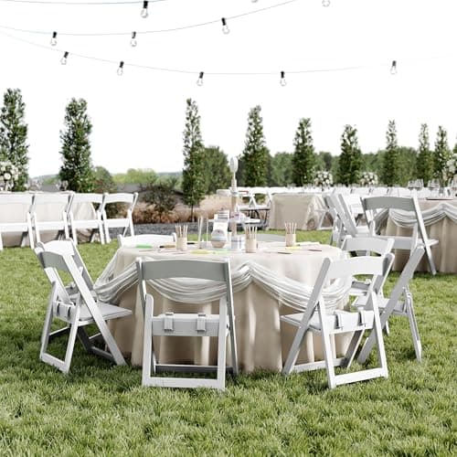 Flash Furniture HERCULES Kids White Resin Folding Chair with White Vinyl Padded Seat 7