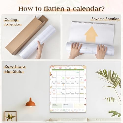 Large Wall Calendar 2026-2027, 22"x17", 18 Month Calendar from January 2026 to June 2027, Vertical Extra Large Calendar 2026 for Wall, 120GSM Paper Hanging Monthly Calendar for Office Family,Garden 6