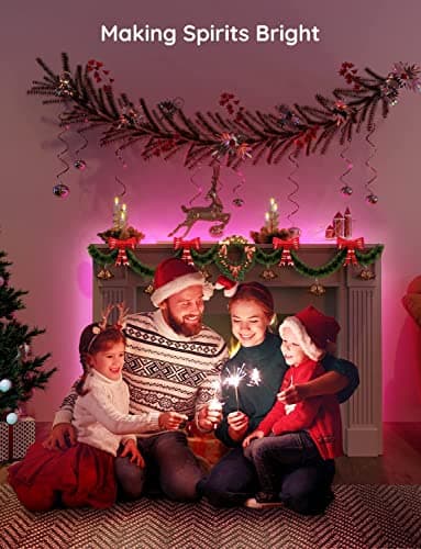 Govee Smart WiFi LED Strip Lights, 50ft RGB Led Strip Lighting Work with Alexa and Google Assistant, Color Changing Light Strip, Music Sync, LED Lights for Bedroom, Home Decor, Easy to Install 8