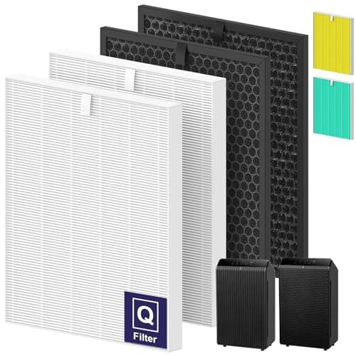 FMDZFL Filter Q โ 1712-0123-00 Replacement Filter for Winix 5510 and 5520 Air Purifier, 5510 Replacement Combo Pack Includes: 2 HEPA & 2 Carbon Filter